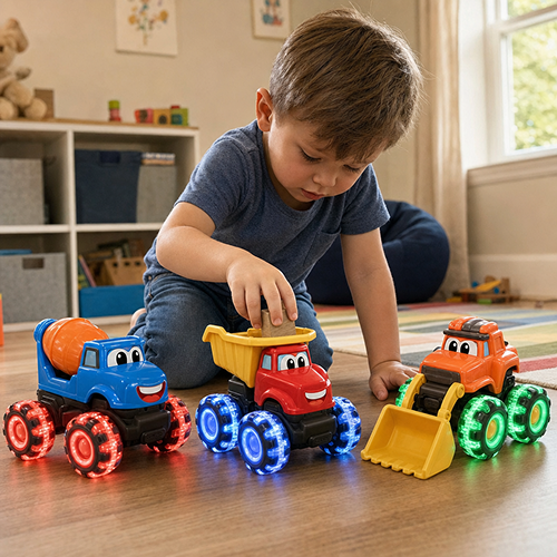 Motion-Activated Monster Truck Toy Set
