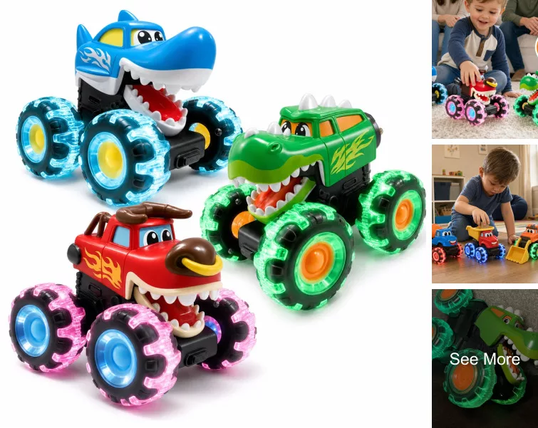 Motion-Activated Monster Truck Toy Set