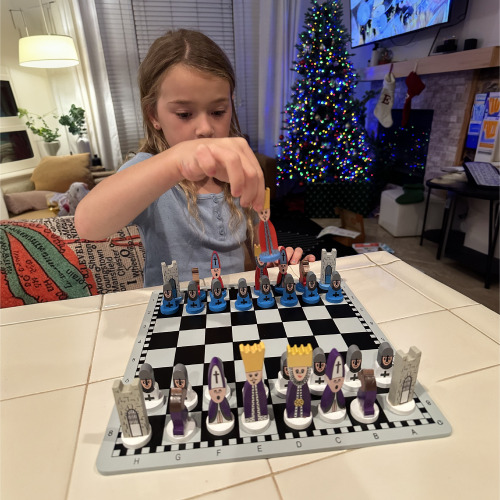 Educational Wooden Cartoon Chess Set