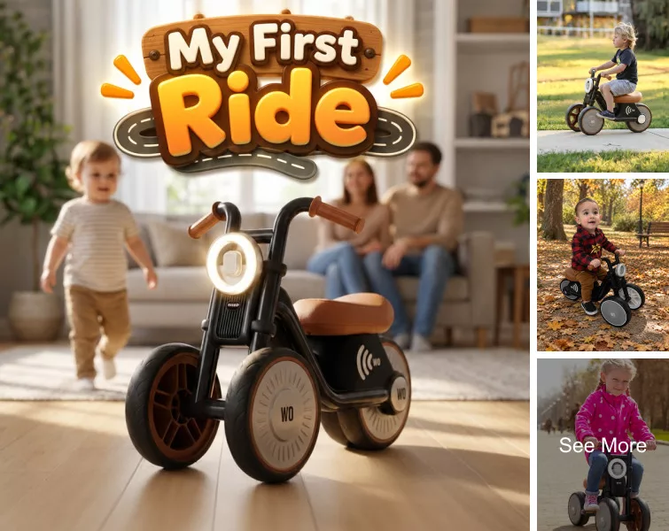 Tiny Biker Anti-Tip Light & Sound Motorcycle