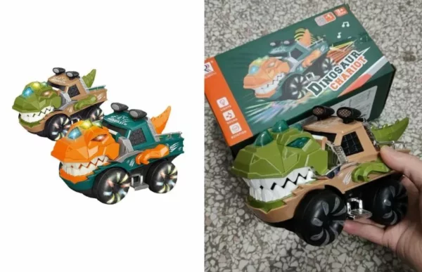 interactive led dinosaur chariot toy