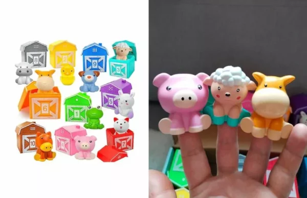 montessori farm animals counting and sorting set